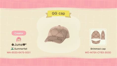 gucci hat acnh|ACNH headwear switch.